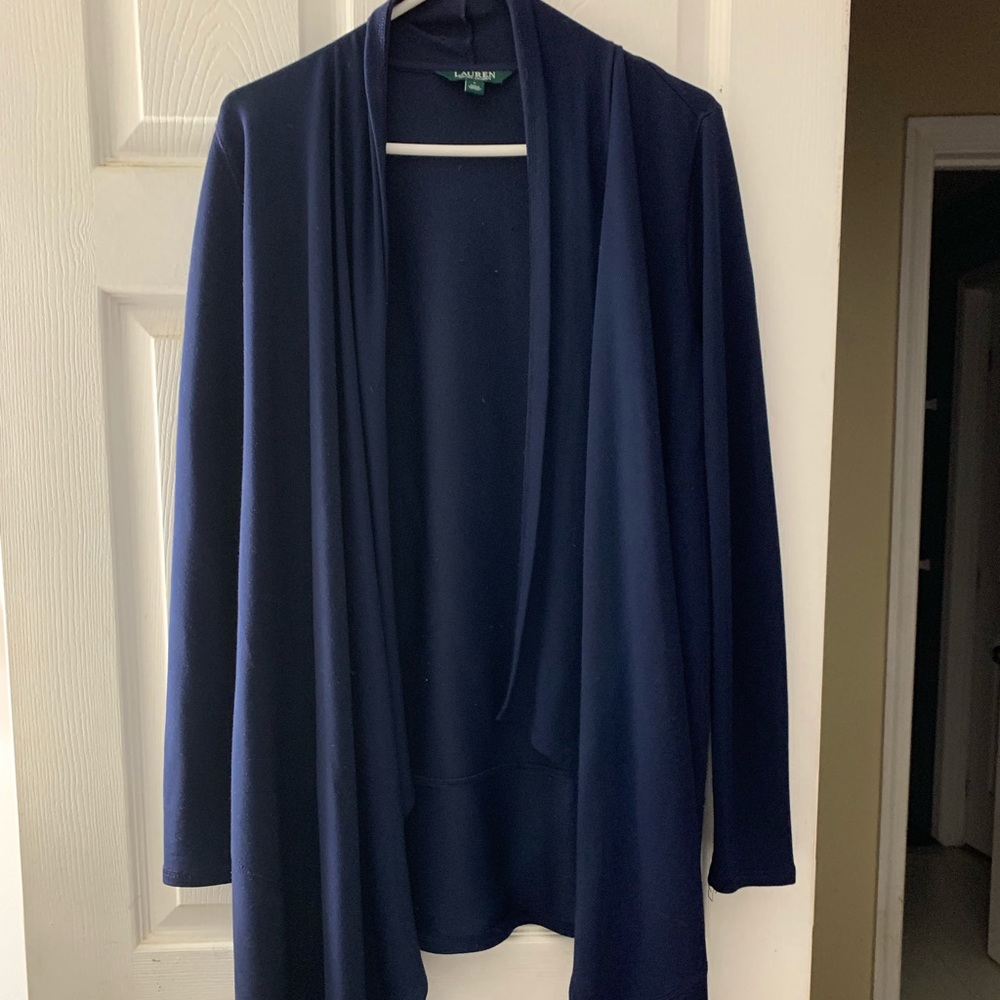 Navy blue stretch cardigan